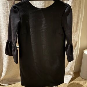 Zara Black Dress with 3/4 Ruffled Sleeves